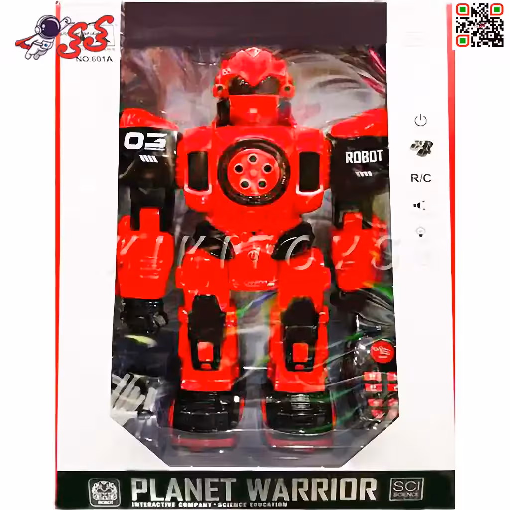 اسباب بازی ربات کنترلی قرمز با پرتاب تیر PLANET WARRIOR 601