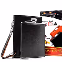 بطری نوشیدنی استیل با کیف چرمی بنددار ان بی کو