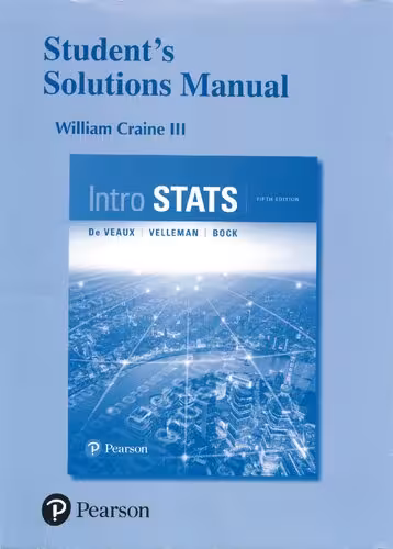 خرید و دانلود نسخه کامل کتاب Student's Solutions Manual for Intro Stats, Fifth Edition