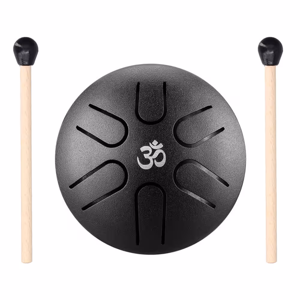 تانگ درام Tongue Drum سایز 3 اینچ 6 نت رنگ مشکی