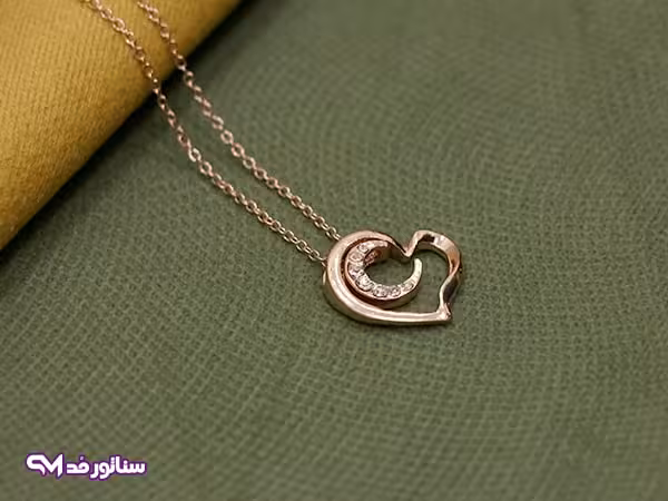 گردنبند رزگلد قلب GZ2048