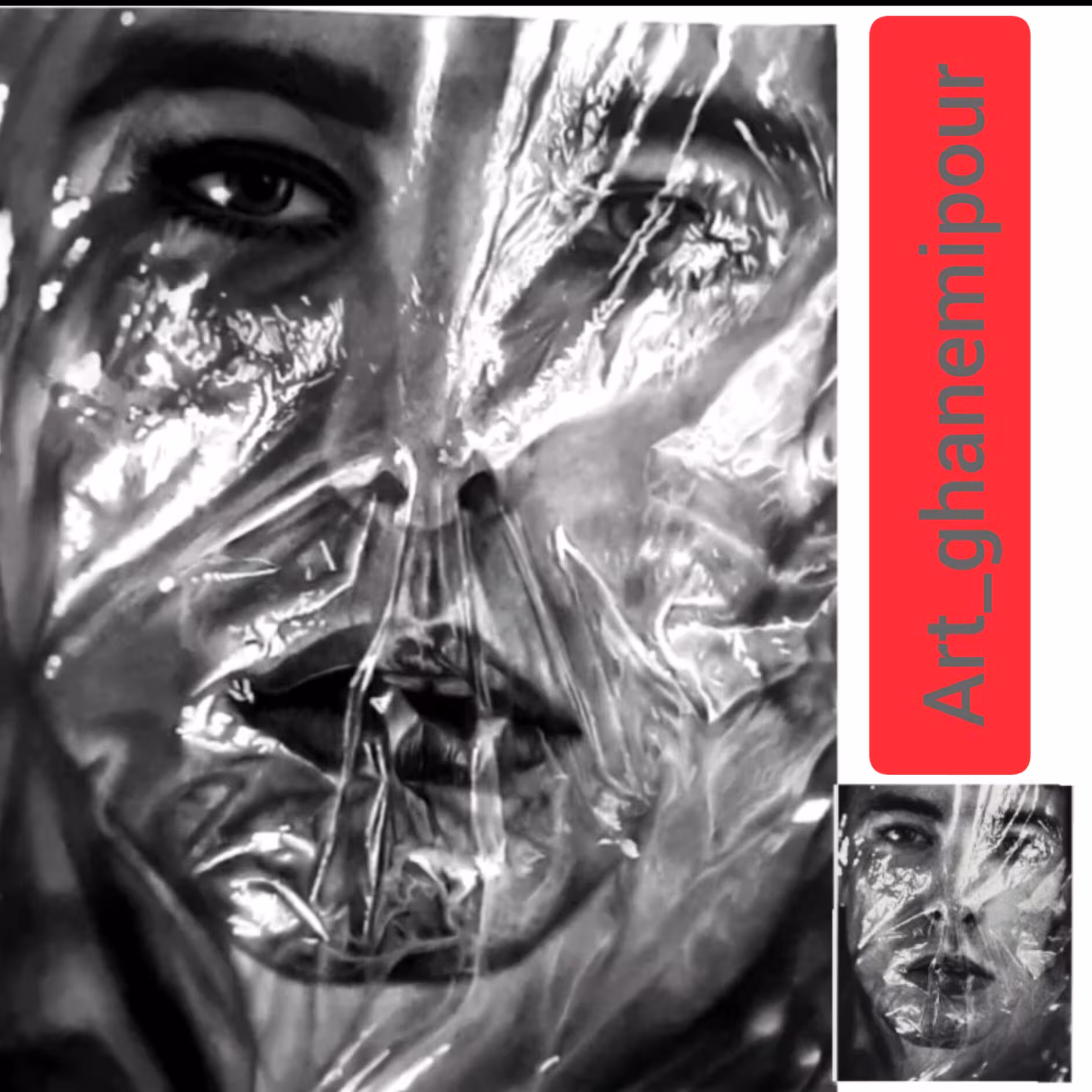 سفارش طراحی چهره  سیاهقلم سایز (20در30)a3 سبک فتورئال