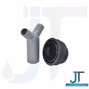 سه راه تیرکمانی تخلیه آب لباسشویی و ظرفشویی با واشر