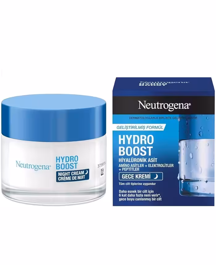 ِکرم شب آبرسان نوتروژینا حجم 50 میل Neutrogena Hydro Boost GECE KREMI