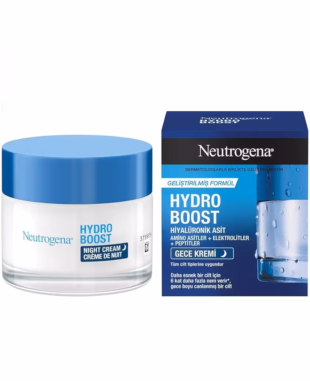ِکرم شب آبرسان نوتروژینا حجم 50 میل Neutrogena Hydro Boost GECE KREMI