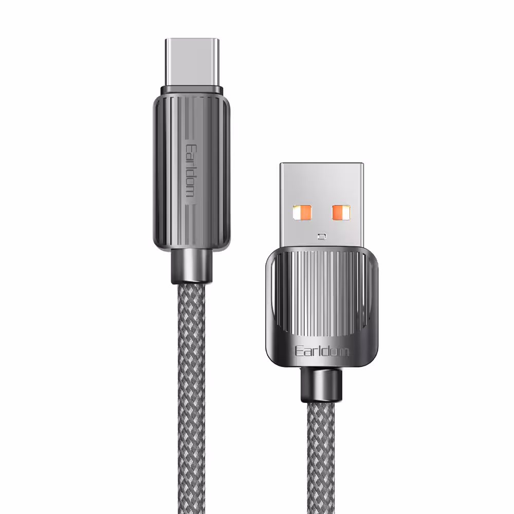 کابل شارژ USB به Type-C ارلدام مدل EC-187C طول 1 متر توان 2.4 آمپر