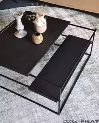 میز جلو مبلی چوب و فلز کد روستیک  8586