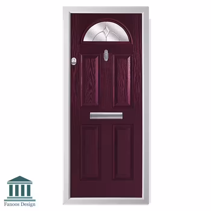 در کلاسیک شیشه خور طرح انگلیسی ورودراهرو ی کد 1590