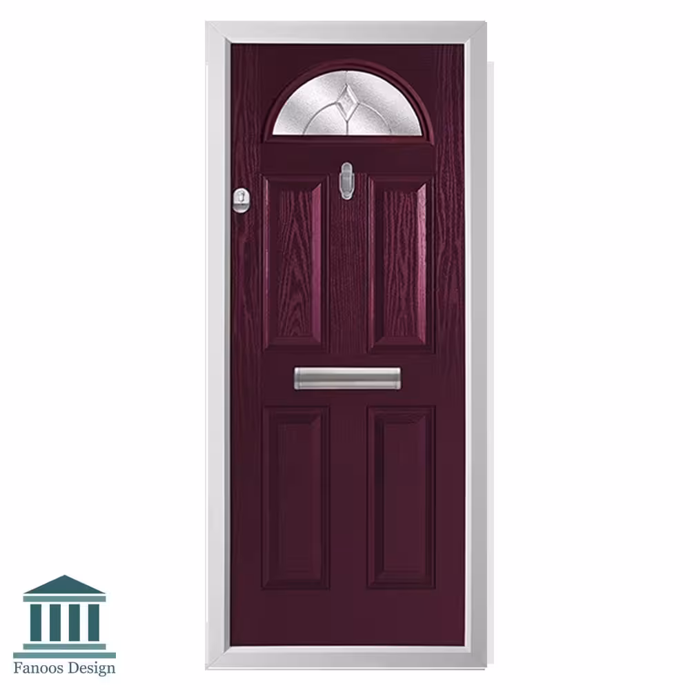 در کلاسیک شیشه خور طرح انگلیسی ورودراهرو ی کد 1590