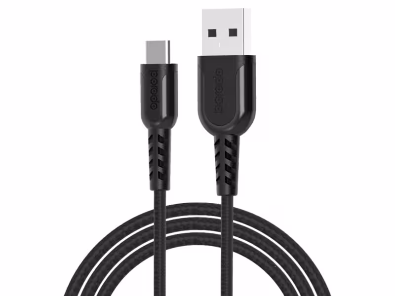 کابل تایپ سی 2.4 متر 2 آمپر پورودو porodo PD-CMETRP24 Metal Braided Type-C Cable 2.4M