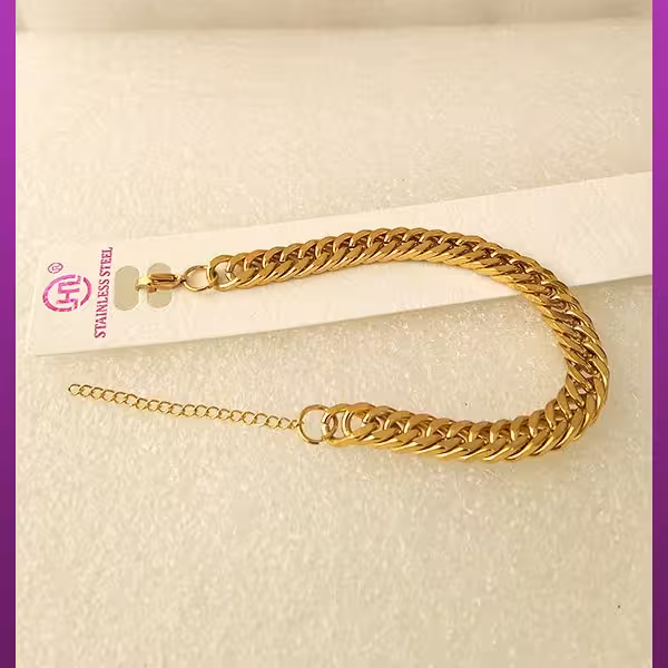 دستبند کارتیه مکعبی طلایی تنظیمی