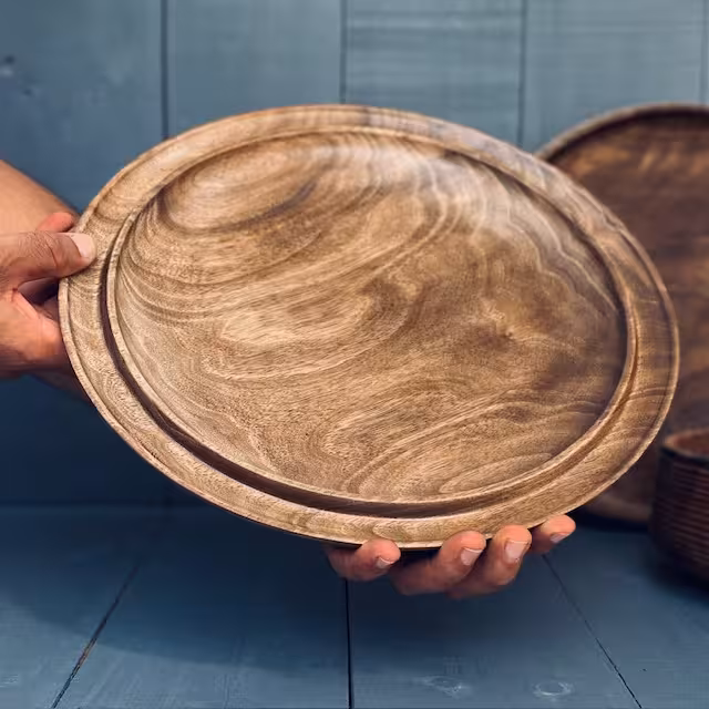 ظرف چوبی پذیرایی گردو کد 0988