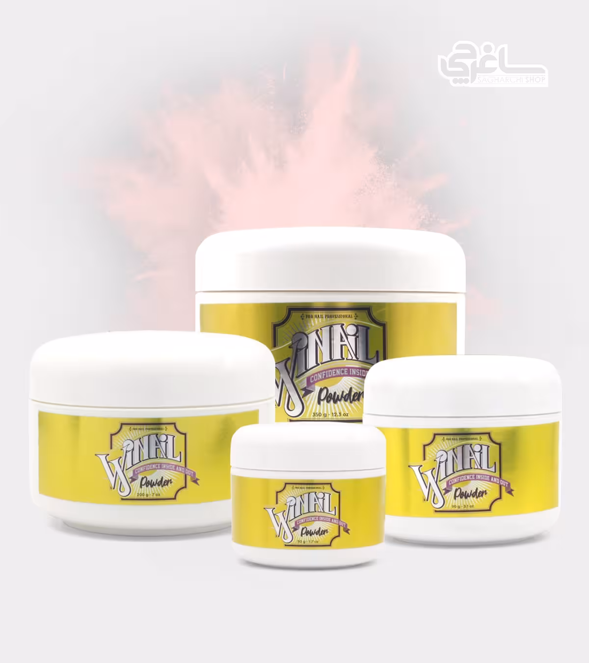 پودر کاشت ناخن کرم هلویی روشن وینیل Winail Cupcake