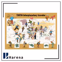 پوستر نقشه سفرهای تن تن