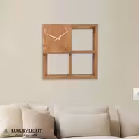 ساعت دیواری چوبی مدل پنجره کد 102