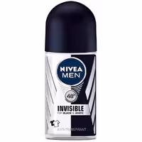 مام رول ضد تعریق مردانه نیوآ مدل Invisible Black And White حجم 50 میلی لیتر