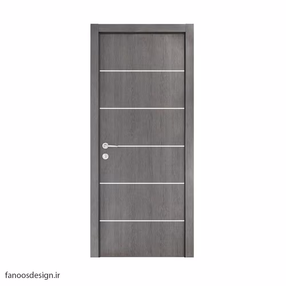 درب اتاق خواب وکیوم طوسی روشن CNC کد 1052