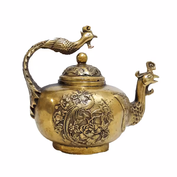 قوری طاووس برنزی