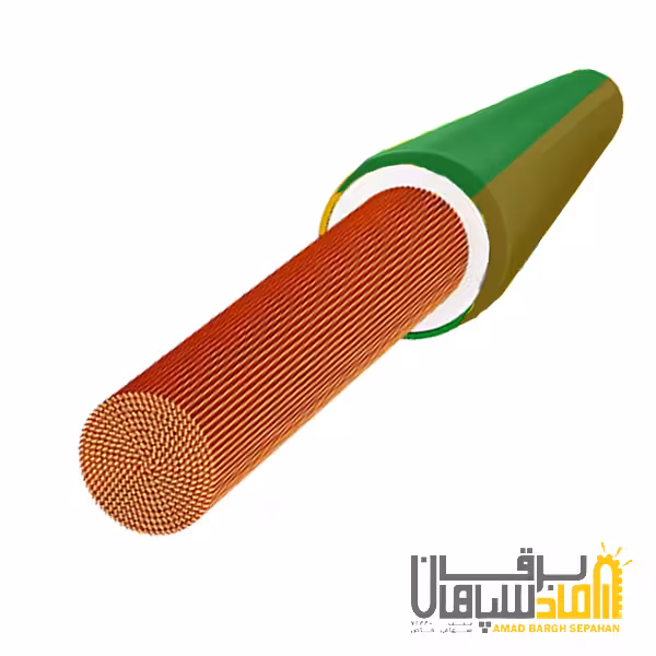 سیم ارت مسی 1 در 25 هادی نور NYAF (یک حلقه(100 متر))