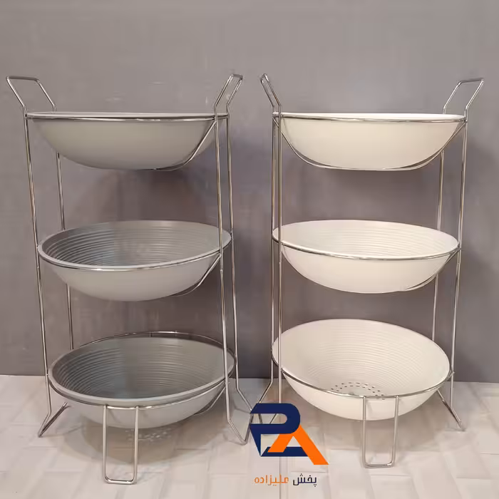 جاپیازی 3طبقه پلاستیکی محصول  پادیز تهیه شده از بهترین مواداولیه در رنگ بندی مختلف