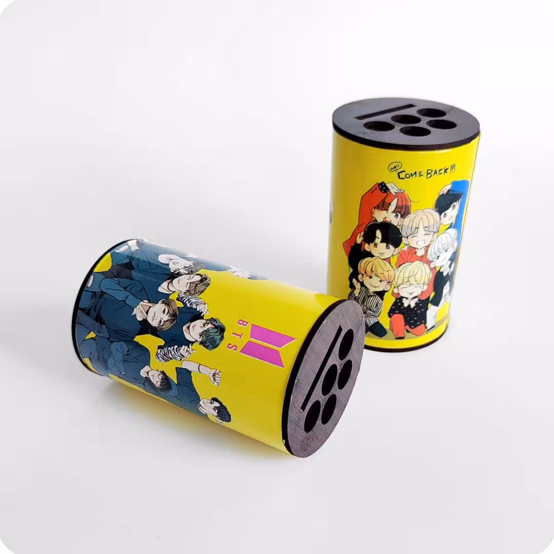 جاقلمی استوانه ای Bts زرد