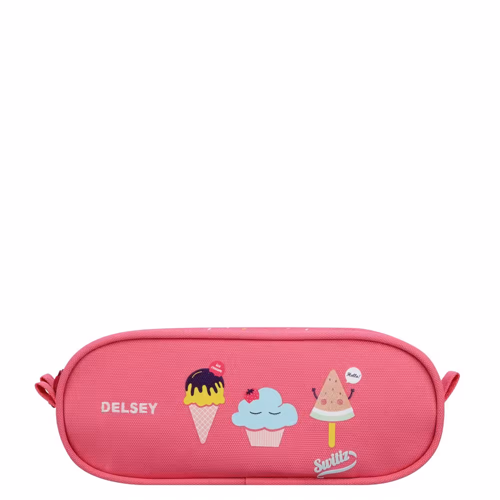 جامدادی مدرسه ای دلسی مدل صورتی بستنی