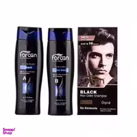 کیت شامپو رنگ فاربن (Farben) مدل Black حجم 500 میلی‌لیتر بسته دو عددی