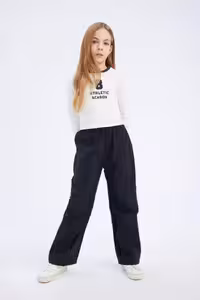 شلوار دخترانه مشکی دفکتو