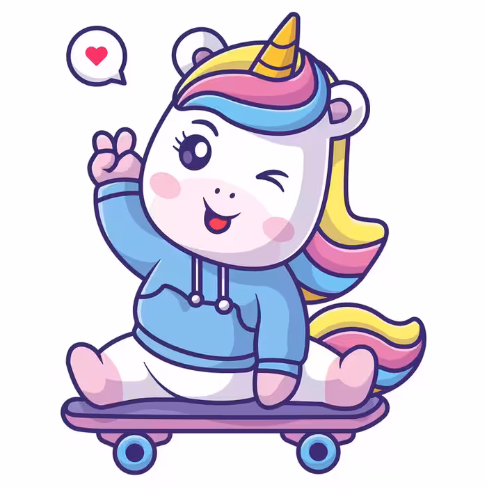 استیکر پارچه و لباس مدل dtf طرح یونیکورن کد H15.827 مجموعه 4 عددی