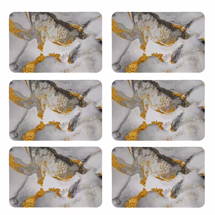 زیربشقابی طرح سنگ کد 8607 بسته 6 عددی | کالا مکس