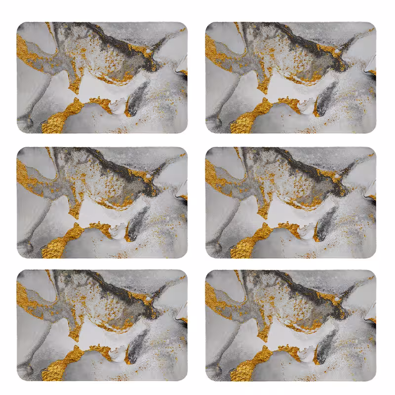 زیربشقابی طرح سنگ کد 8607 بسته 6 عددی | کالا مکس