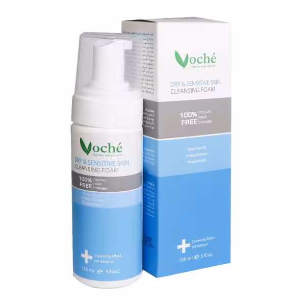 فوم شستشوی صورت پوست خشک وحساس وچه