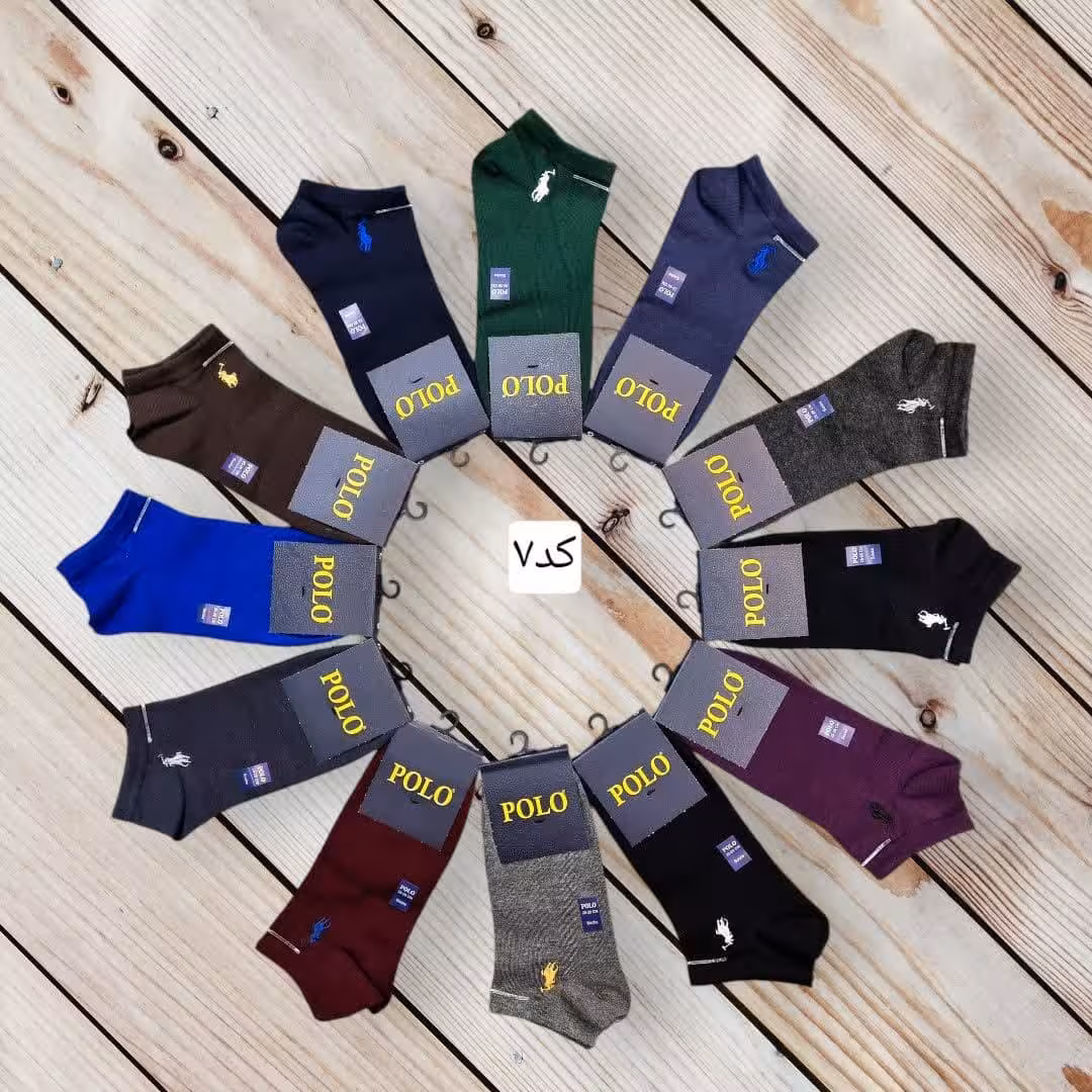 جوراب مچی مردانه پنبه ترک گلدوزی کد 7