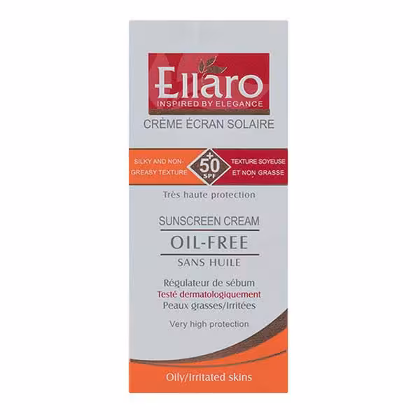 کرم ضدآفتاب فاقد چربی بی رنگ الارو spf50