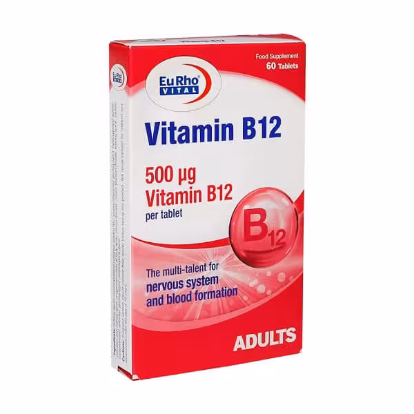 قرص ویتامین B12 یوروویتال بسته 60 عددی