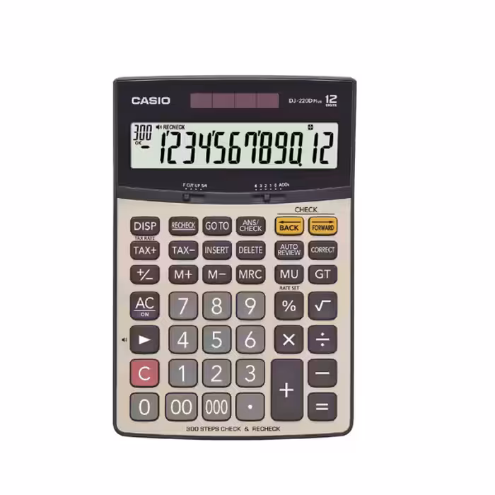 ماشین حساب رومیزی کاسیو مدل DJ-220D Plus