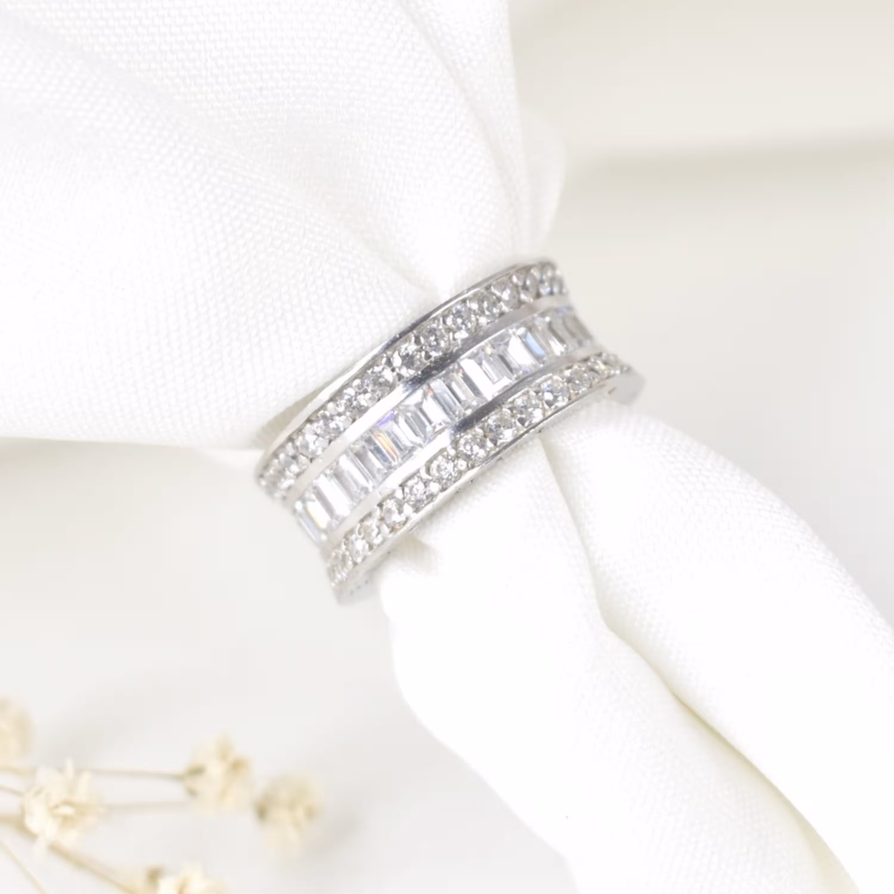 انگشتر نقره نگین دار طرح حلقه سایز7 کد 1143