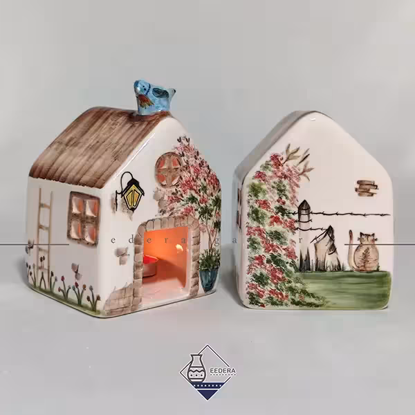 جا شمعی طرح کلبه