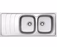 سینک توکار دو لگن لتو مدل TX50 لگن راست میکرو