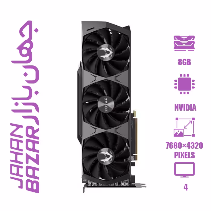 کارت گرافیک استوک زوتک GeForce RTX 3070 TI TRINITY ظرفیت 8 گیگابایت