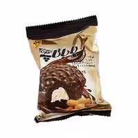 کیک روغنی با روکش شکلات و بادام زمینی باباتاپ بابانا 40 گرمی