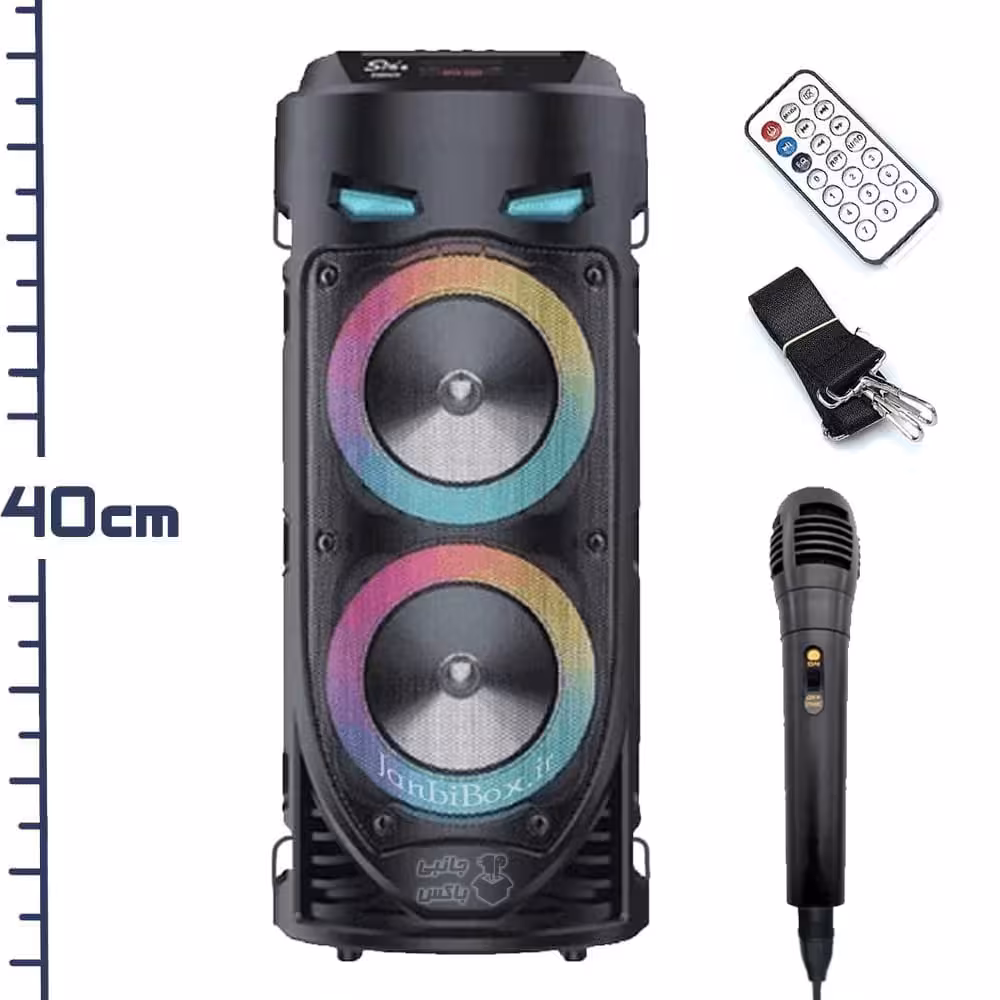 اسپیکر بلوتوثی Zqs 4239 پخش کننده صدا دوبانده ZQS-4239 با میکروفون و کنترل جانبی باکس