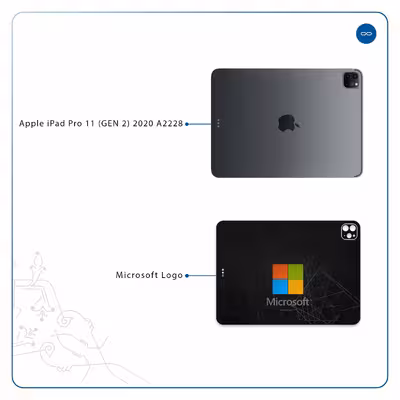 برچسب پوششی ماهوت مدل Microsoft-Logo مناسب برای تبلت اپل iPad Pro 11 (GEN 2) 2020 A2228