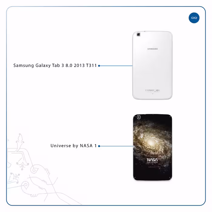 برچسب پوششی ماهوت مدل Universe-by-NASA-1 مناسب برای تبلت سامسونگ Galaxy Tab 3 8.0 2013 T311