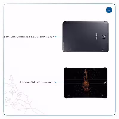 برچسب پوششی ماهوت مدل Persian Fiddle Instrument مناسب برای تبلت سامسونگ Galaxy Tab S2 9.7 2016 T813N