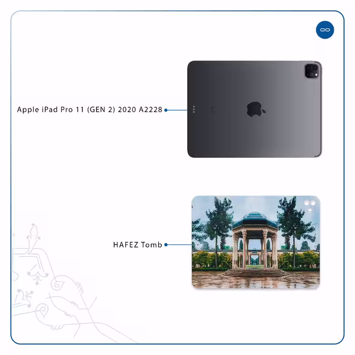 برچسب پوششی ماهوت مدل HAFEZ-Tomb مناسب برای تبلت اپل iPad Pro 11 (GEN 2) 2020 A2228