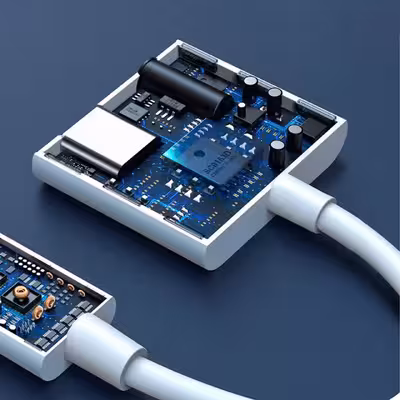 مبدل USB-C به  USB-C/AUX مدل K6