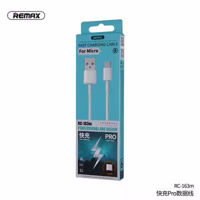 کابل تبدیل USB به MicroUsb ریمکس مدل RC-163m طول 1 متر