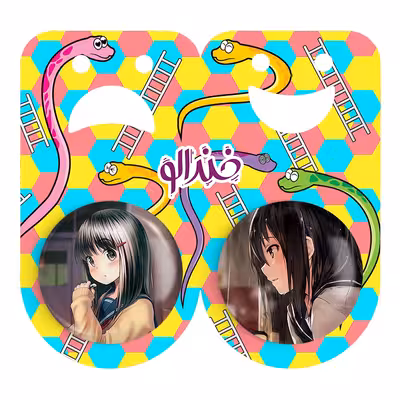 پیکسل خندالو مدل دختر انیمه ای کد 1809418098 مجموعه 2 عددی