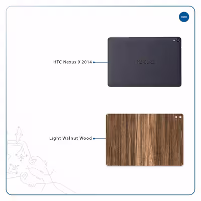 برچسب پوششی ماهوت مدل Light Walnut Wood مناسب برای تبلت اچ تی سی Nexus 9 2014